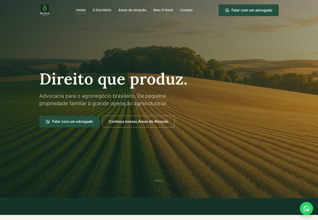 Site da BLISA Advocacia