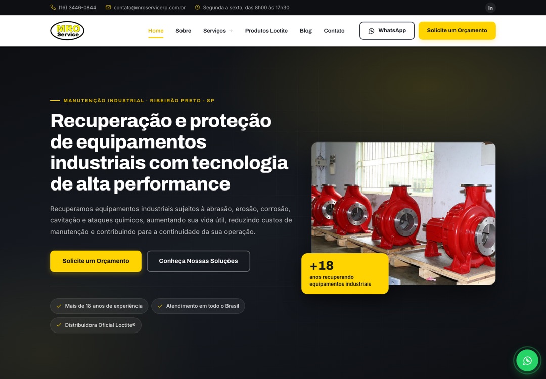 Site da MRO Service